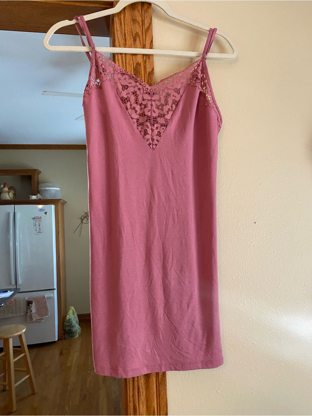 Women's  Victoria’s Secret Lace-Trim Slip Dress - Dusty Rose size L